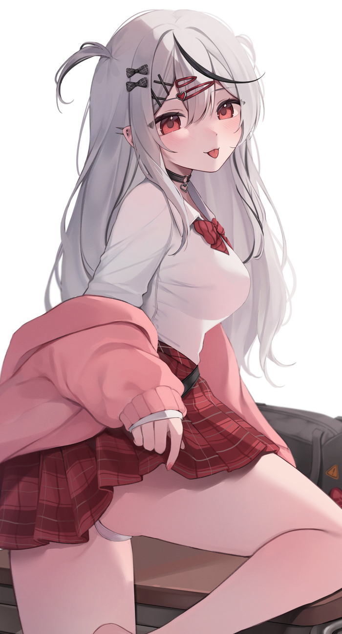 :p :p - NSFW, Anime art, Anime, Hololive, Virtual youtuber, Sakamata chloe, Hiroside