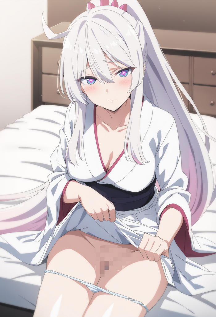 Киана - NSFW, Бедра, Сиськи, Anime Art, Аниме, Pixiv, Цензура, Honkai Impact, Kiana kaslana, Арт, Эротика, Длиннопост