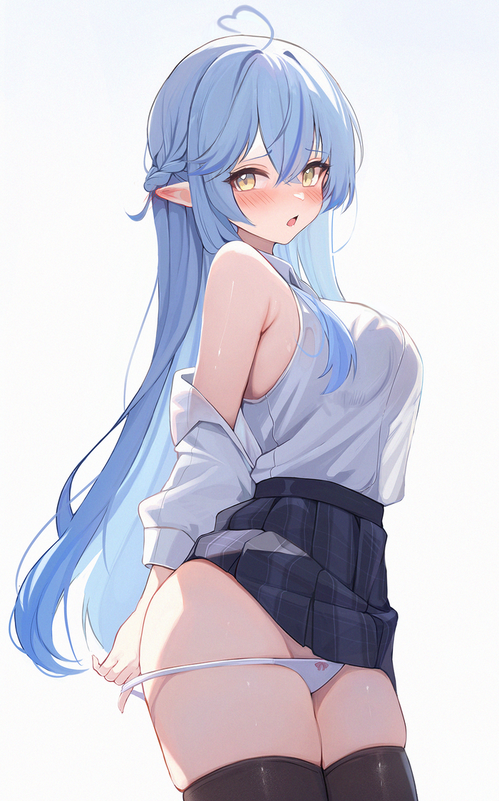 Yukihana Lamy - NSFW, Anime Art, Аниме, Virtual YouTuber, Hololive, Yukihana Lamy, Koahri