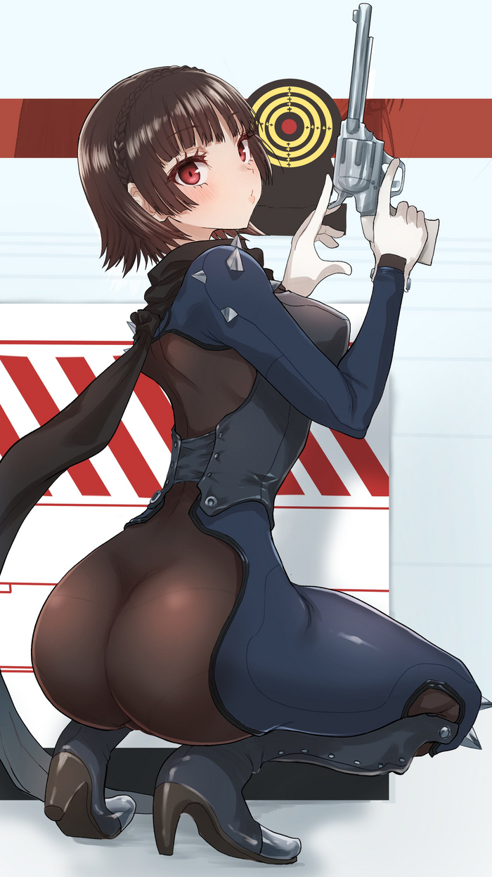 Makoto in the Nikke - NSFW, Anime art, Anime, Persona, Games, Persona 5, Goddess of victory: nikke, Niijima Makoto