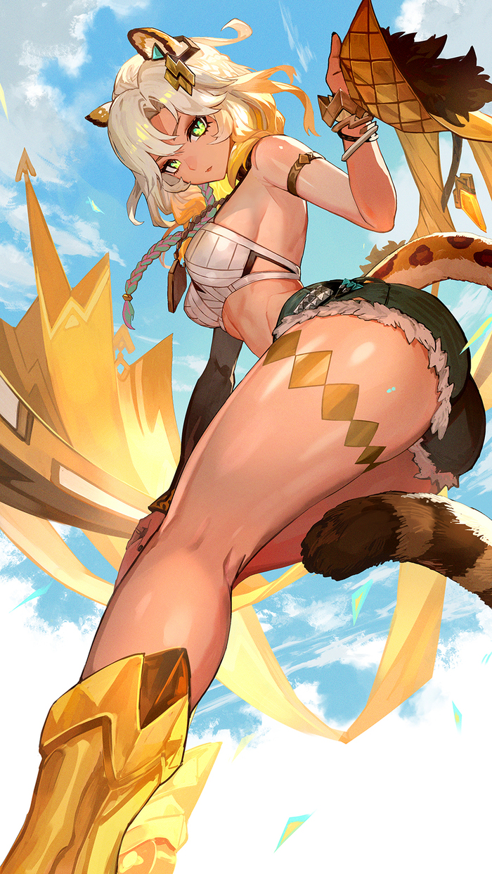 Shilonen - NSFW, Genshin impact, Xilonen (Genshin Impact), Anime art, Anime, Pixiv, Booty