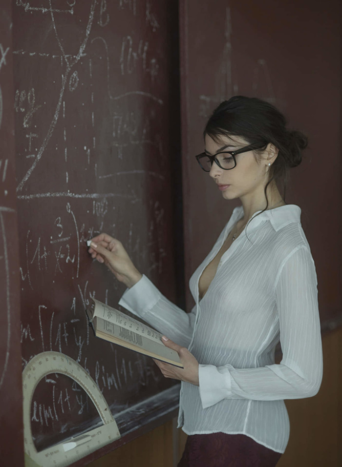 teacher - NSFW, Erotic, Girls, Boobs, Transparency, Photographer David Dubnitsky, Girl in glasses, The photo, Longpost