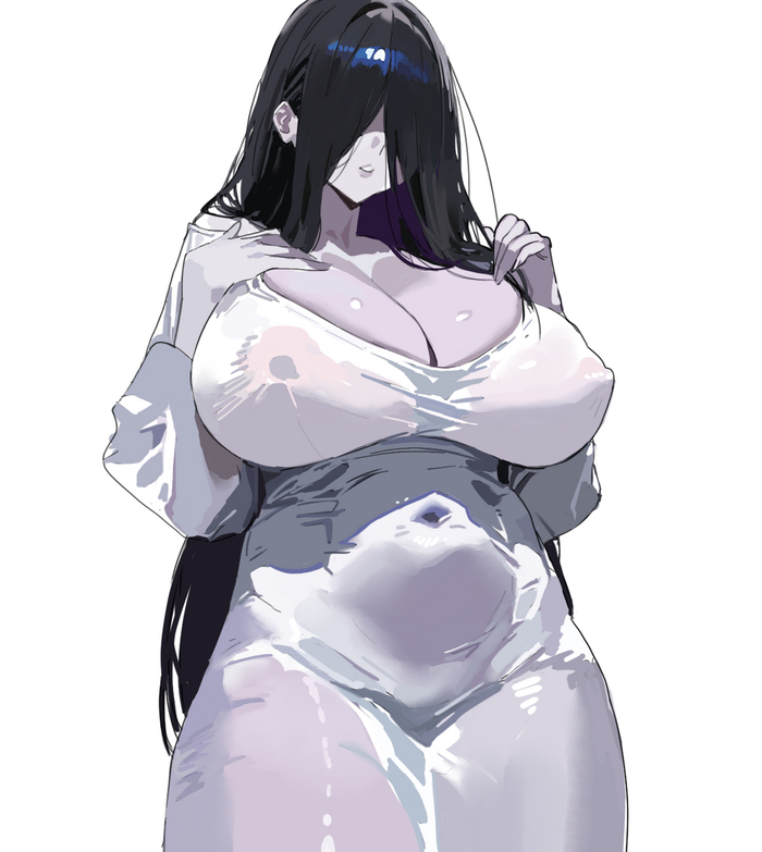 Sadako - NSFW, Art, Anime, Anime art, Hand-drawn erotica, Erotic, Samara Morgan, Call movie, Extra thicc, Goths, Longpost