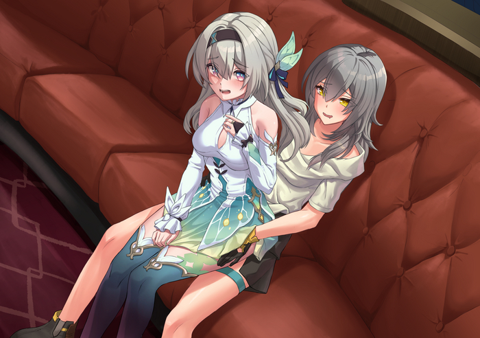 Stelle & Firefly - NSFW, Anime Art, Аниме, Подруга, Yuri, Honkai: Star Rail, Stelle (Honkai: Star Rail), Firefly (Honkai: Star Rail)