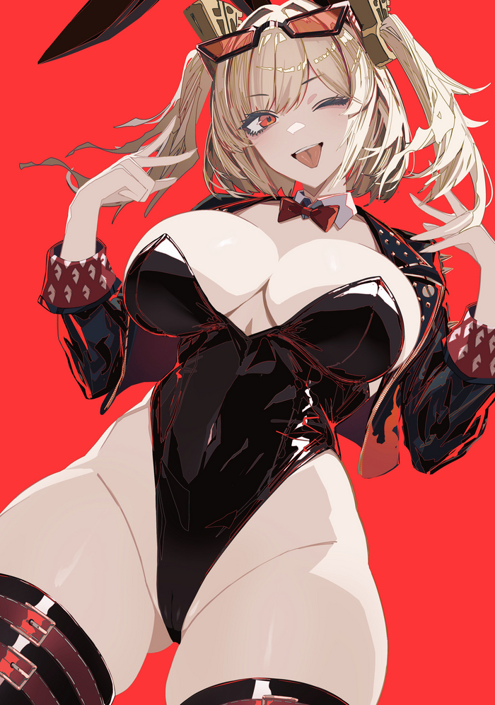 Bunny - NSFW, Zenless Zone Zero, Burnice White (zzz), Арт, Девушки, Игры, Anime Art, Аниме, Bunnysuit