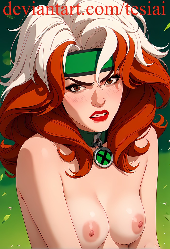 Rogue - NSFW, Hand-drawn erotica, Rule 34, Neural network art, Cartoons, Rogue (X-Men), X-Men, Marvel