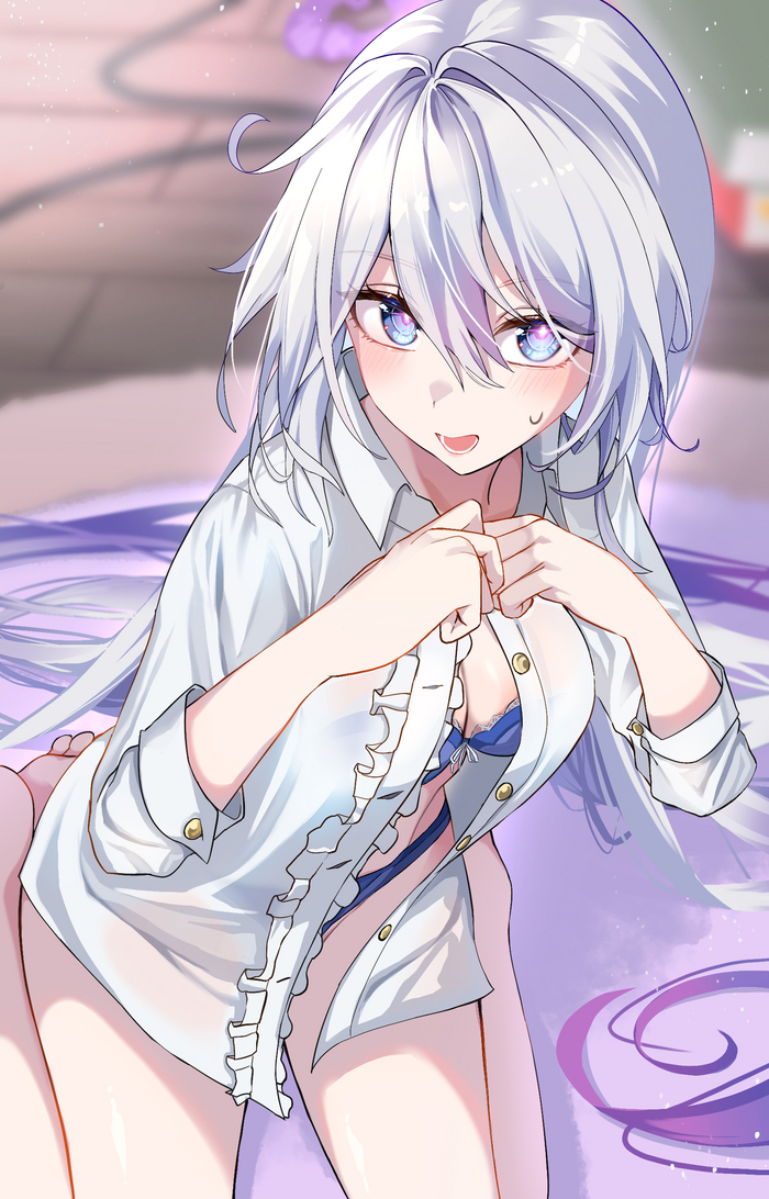 - «Что ты здесь делаешь?» - 18+, Anime Art, Аниме, Honkai Impact, Kiana kaslana, Raiden mei, Yuri, Длиннопост, NSFW