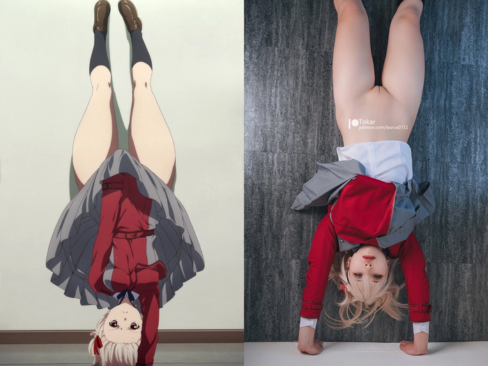 2D or 3D? - NSFW, Asian, Milota, Cosplay, Flashing, Labia, Hand-drawn erotica, Girls, Upskirt, Without underwear, 18+