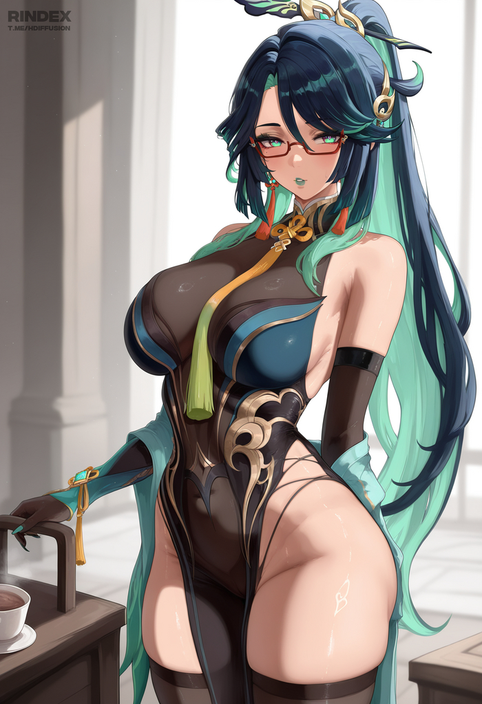 Hot Bird - NSFW, Genshin impact, Art, Anime art, Xianyun (Genshin Impact), 18+