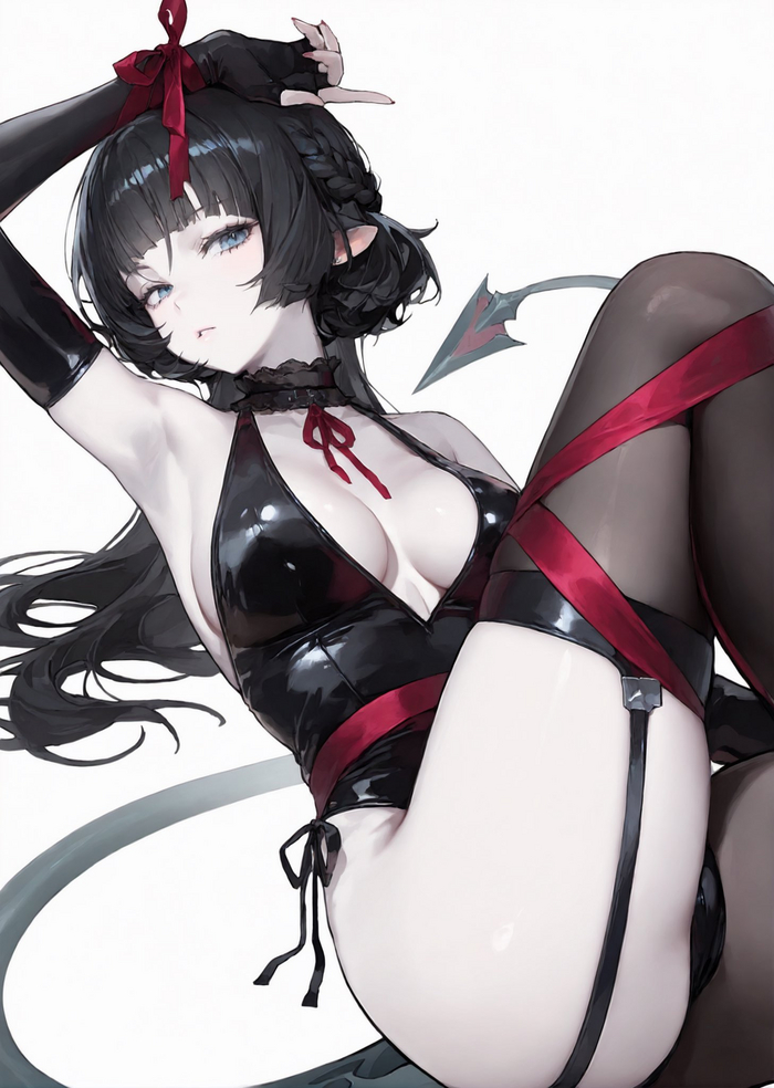 Continuation of the post “Jane Doe” - 18+, Zenless Zone Zero, Jane Doe (zzz), Art, Girls, Games, Anime art, Anime, Neural network art, Tail, Animal ears, Stockings, A wave of posts, Reply to post, NSFW