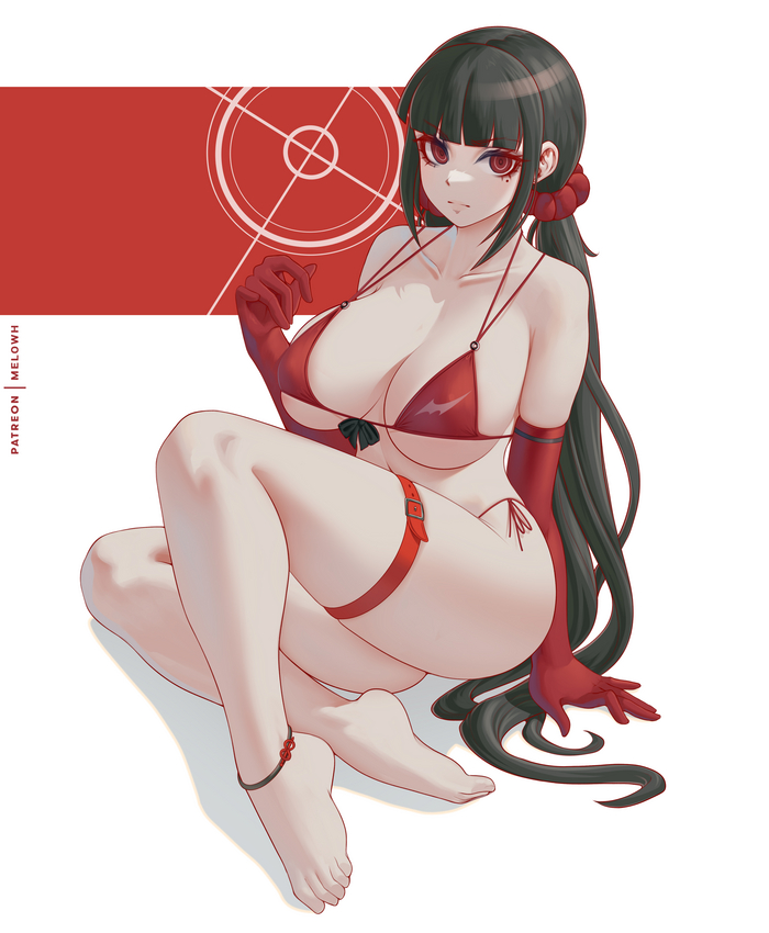 Harukawa Maki - 18+, Anime art, Anime, Games, Harukawa maki, Danganronpa, Danganronpa V3, Melowh, NSFW