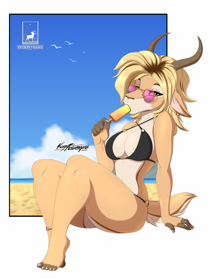 Katherine - 18+, Furry, Anthro, Art, Furry edge, Furry Gazelle, Kanutwolfen, Longpost, NSFW