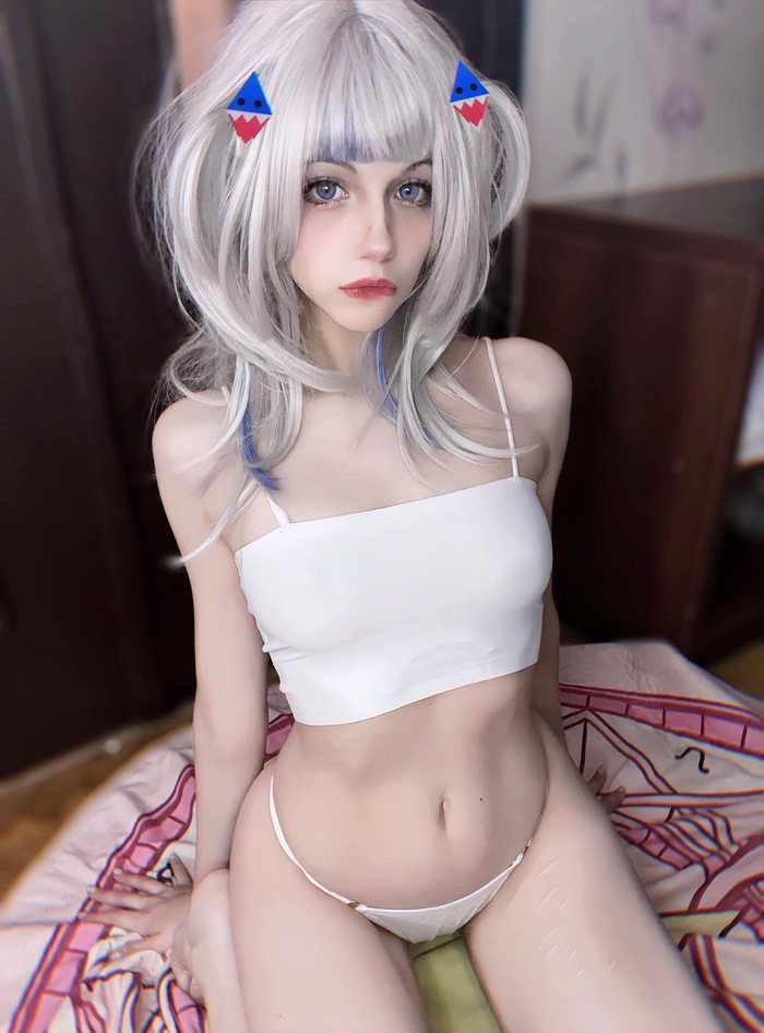 Home network in Akulka - 18+, My, Cosplay, Anime, Cosplayers, Girls, Kawaii, Gawr gura, Shark, Bodysuit, Underpants, Stomach, Milota, Virtual youtuber, Стрим, Longpost, NSFW