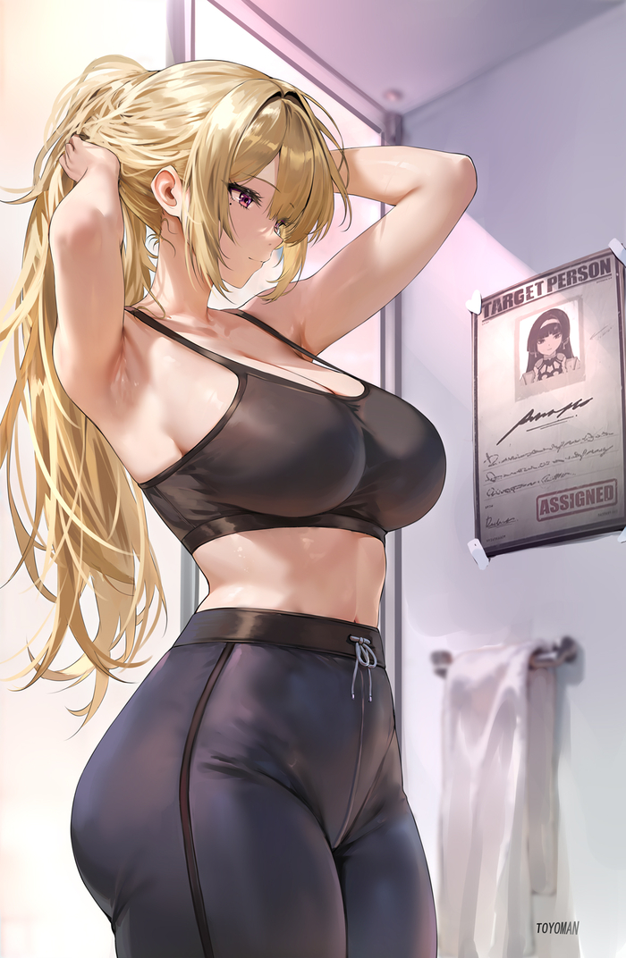 Evelyn Chevalier #016 - 18+, Anime, Anime art, Zenless Zone Zero, Evelyn Chevalier (zzz), Astra Yao (zzz), Girls, Sports girls, Long hair, Topic, Navel, Armpits, NSFW