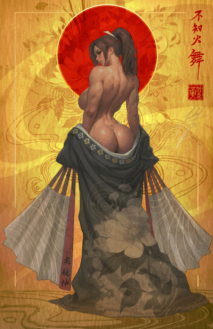 Май - 18+, Anime Art, Аниме, Игры, Mai Shiranui, The King of Fighters, Крепкая девушка, NSFW