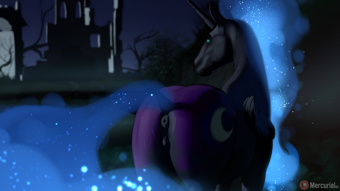 Осмотр старого дома - NSFW, My Little Pony, PonyArt, MLP Explicit, Nightmare Moon, Mercurial64