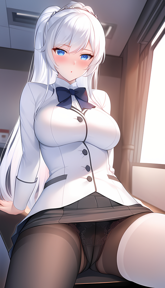 Показывает - NSFW, Аниме, Anime Art, Weiss Schnee, RWBY, Колготки, Панцу