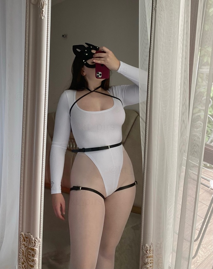 Do you like belts and ties? - NSFW, My, Girls, Erotic, No face, Homemade, Harness, Bodysuit, Fullness, Thick Thighs
