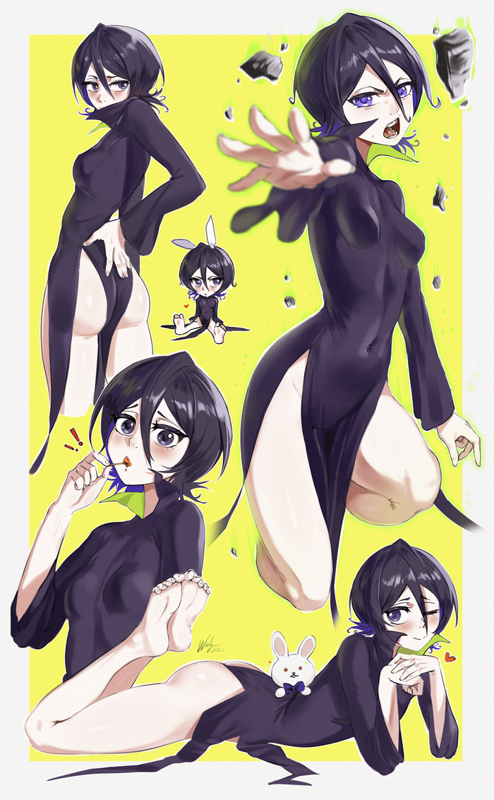 Rukia-Tatsumaki - NSFW, Art, Anime, Anime art, Hand-drawn erotica, Bleach, Rukia Kuchiki, Onepunchman, Tatsumaki