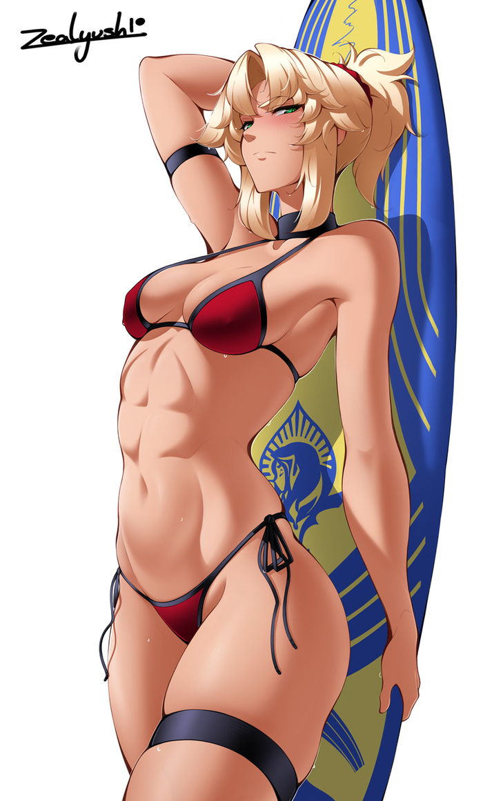 Continuation of the post Seductive - NSFW, Zealyush, Art, Anime, Anime art, Erotic, Fate, Fate grand order, Mordred, Reply to post