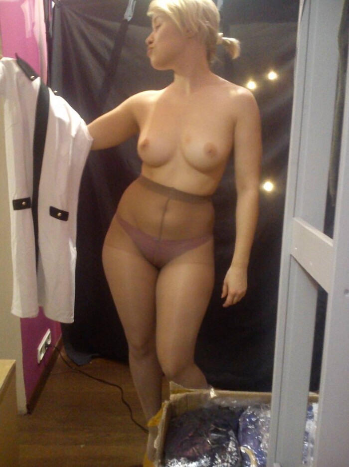 Meanwhile, in the fitting room...) - NSFW, Girls, Erotic, Boobs, Tights